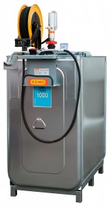 Olietank als ECO smeerolie-compacte installatie, pneumatisch voor verse olie