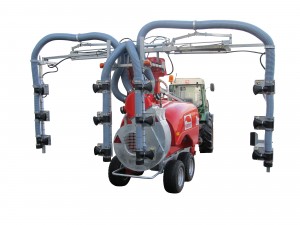Fruitteeltspuit K serie, met radiaal-blazer KGR45, voor 2  en 3 rijen behandeling