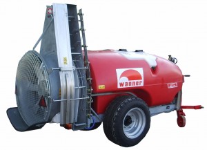 Fruitteeltspuit N Serie met axiaal-blazer met blazeropzet-dwarsstroom 36 GA en 42GA met PE tank