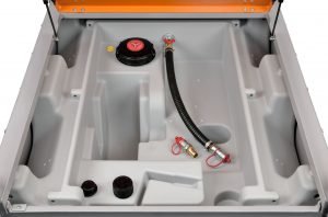 Dieseltank DT mobiel Easy  mit 980 liter inhoud en combi uitvoering 850/100 liter