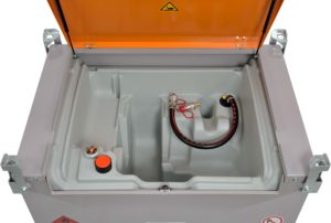 Dieseltank DT-mobiel-PRO-PE 440 ltr. en COMB 440 /50 ltr,(50 ltr. AdBlue) met buitenbekleding 3 mm staalplaat
