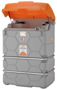 Olie-tank, CUBE -voor afgewerkte olie met 1000 ltr. 1500 ltr. en 2500 ltr inhoud, met constructieve toelating Z -40.21-510,