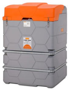 Olietank, CUBE smeerolietank Basic en Premium  1000 ltr. ,1500 ltr. en 2500 ltr. met constructieve toelating Z-40.21-510