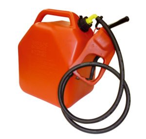 Benzine-tank,jerrycan 25 liter met aftank-pistool-pomp