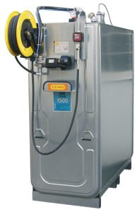 Olie, UNI tank compact-installaties ECO elektrisch voor verse olie,  inhoud 750, 1000  en 1500 ltr.
