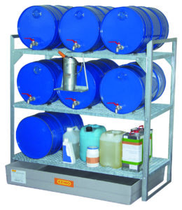 Vatenrek type 360  voor kleine verpakking en tot 6 x 60 ltr. vaten